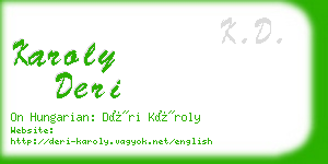 karoly deri business card